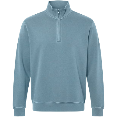 Adult Garment Dye Quarter Zip Ice Blue (GDQZ-100)
